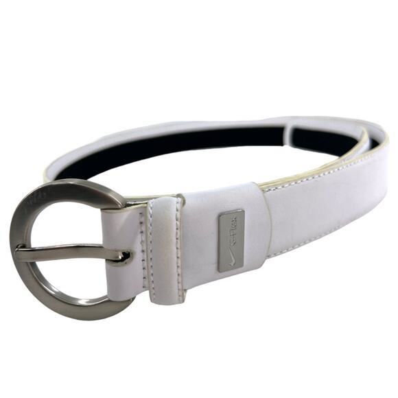 Nike Golf | S | Women\'s E.86 G-Flex Leather & Brushed Silver Buckle Harness Belt main image 12